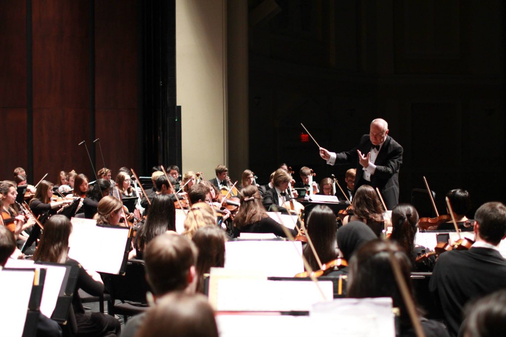 Tonu Kalam conducts the UNC Symphony Orchestra