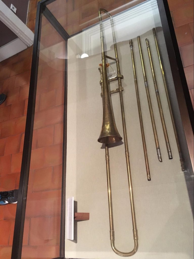 Old sackbut in museum
