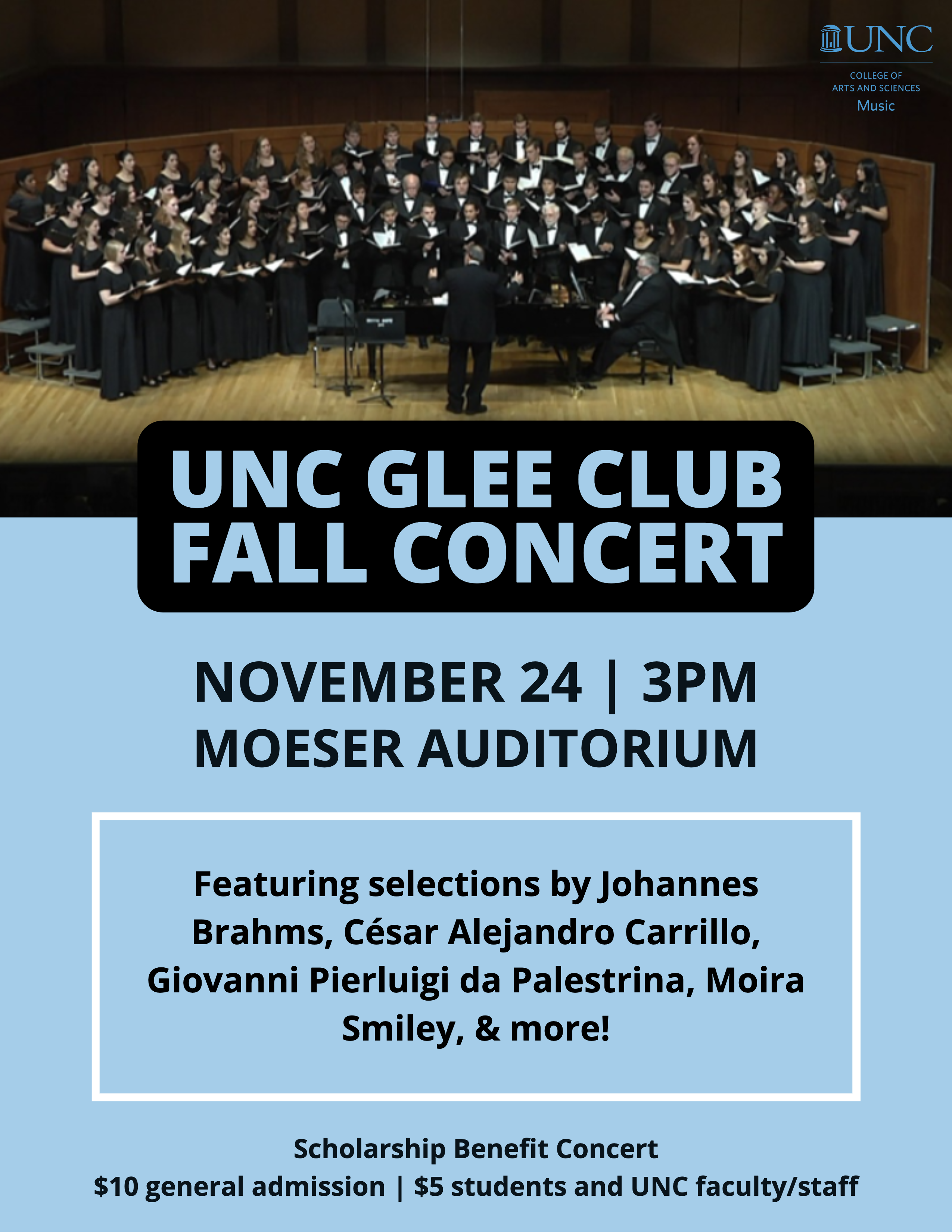 Poster Image, title is: "UNC Glee Club Fall Concert"