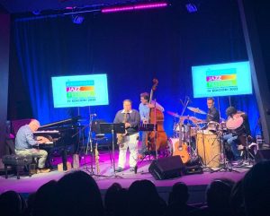 Dominican Jazz Project performing on stage at the Jazzomania Jazz Festival in April 2022