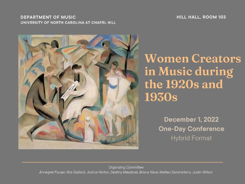 Women Creators in Music during the 1920s and 1930s