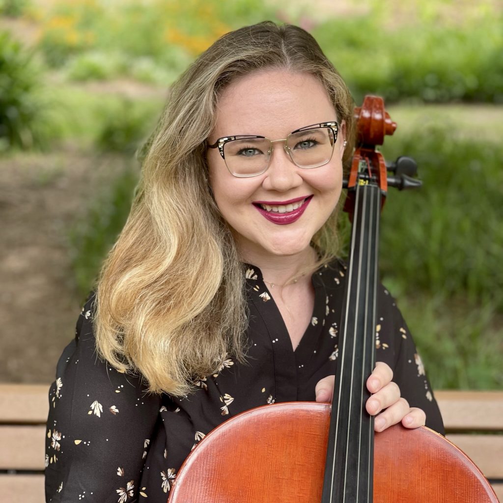 Courtney Hedgecock with her cello