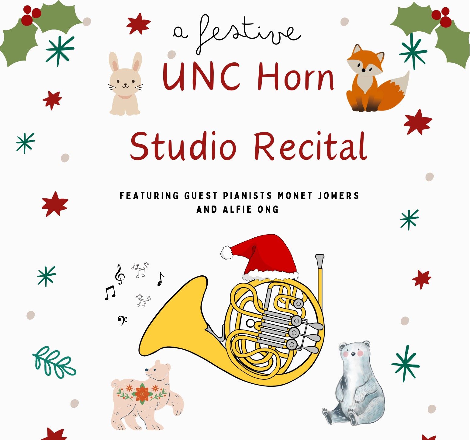 UNC Horn Studio Recital Flyer